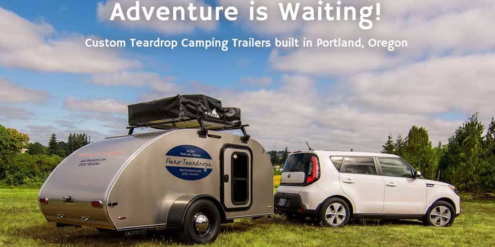 Aero Teardrops Custom Teardrop Trailers made from parts CNC routed by Stumptown CNC